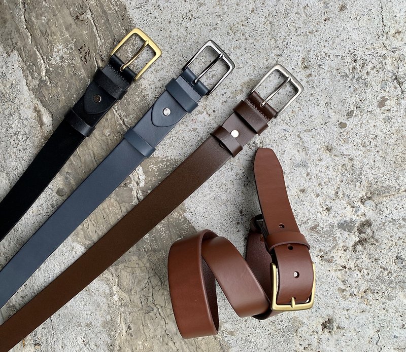 Italian Vegetable Tanned Leather Belt Belt Handmade Design Gift - Belts - Genuine Leather 
