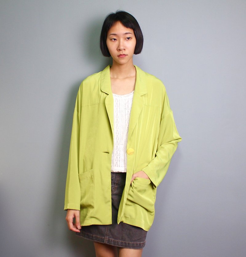 FOAK vintage 90's Disco fluorescent big pocket coat - Women's Casual & Functional Jackets - Other Materials 