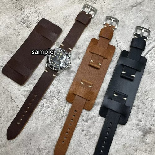 Timeless Leather Timeless 外灘風 復古手作真皮男士錶帶 附皮託 18/20/22/24MM