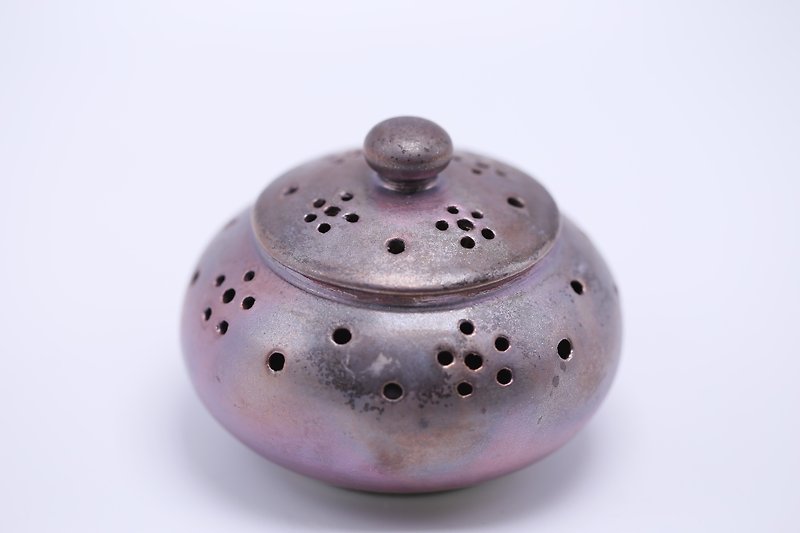"Binchotan burn" Zijin firewood small incense burner (2 hours) - Candles & Candle Holders - Pottery Brown