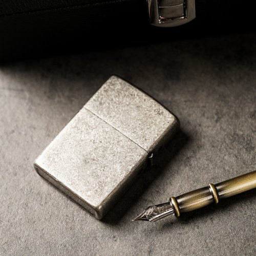 FREED】 Bronze Shell Antique Ancient Silver Kerosene Lighter