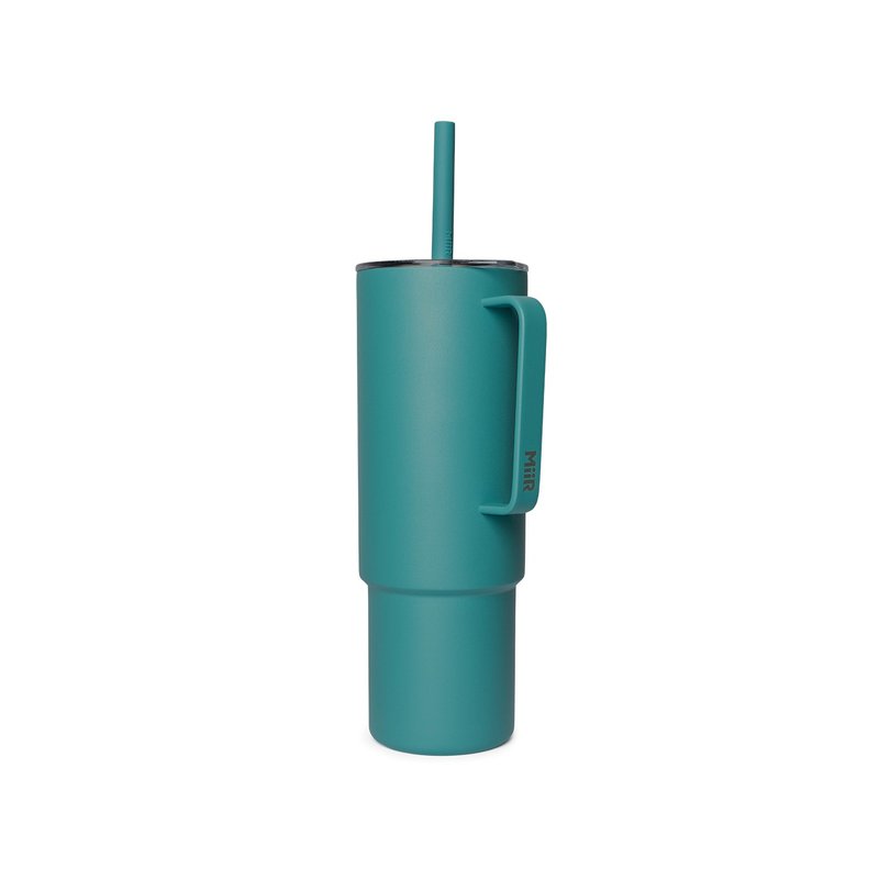 MiiR 雙層真空 保溫 保冰 大容量 全天 吸管杯 32oz/946mL 海岸青 - 保溫瓶/保溫杯 - 不鏽鋼 藍色