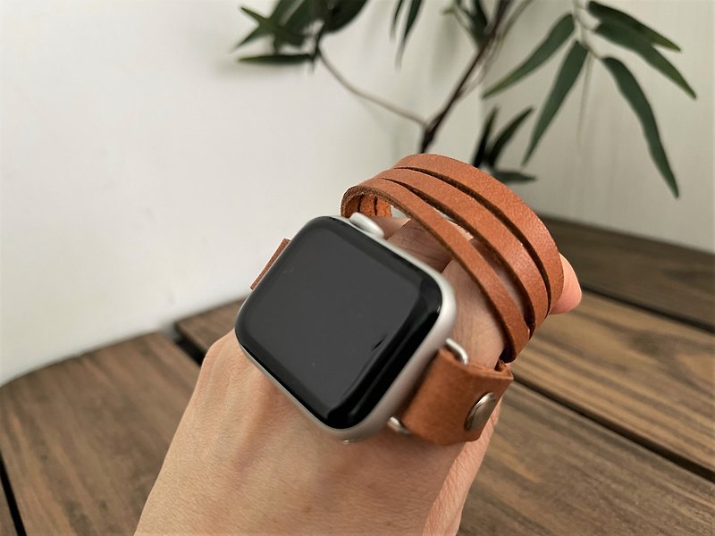 Apple watch leather strap//Apple Watch band for All Series //Wrap bracelet band - Watchbands - Genuine Leather 