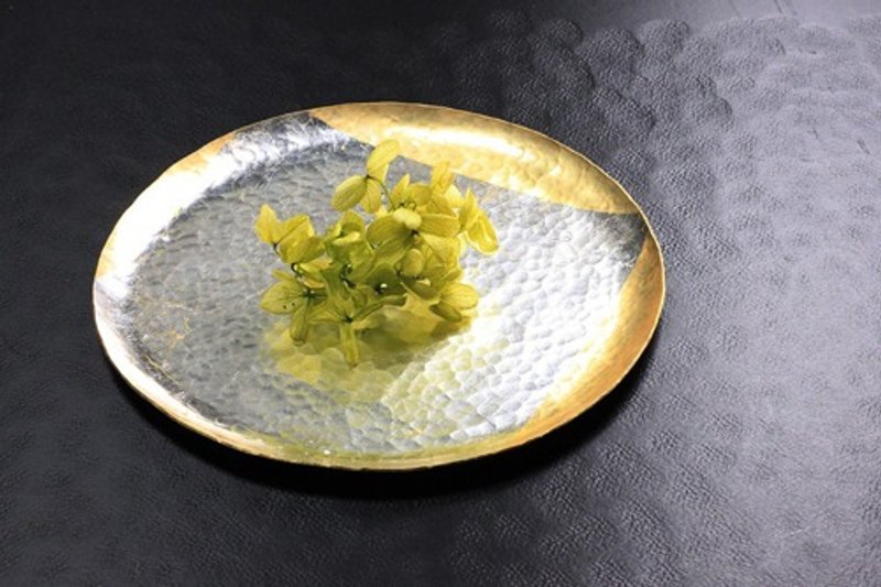 満月平箔皿　五寸 - 碟子/醬料碟/醬油碟 - 銅/黃銅 金色