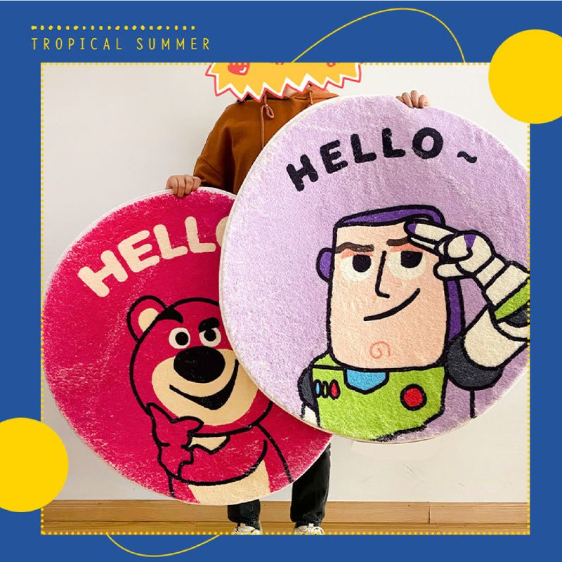 Super Q cartoon shape non-slip plush foot mat [first choice for gift giving] - พรมปูพื้น - ไฟเบอร์อื่นๆ 