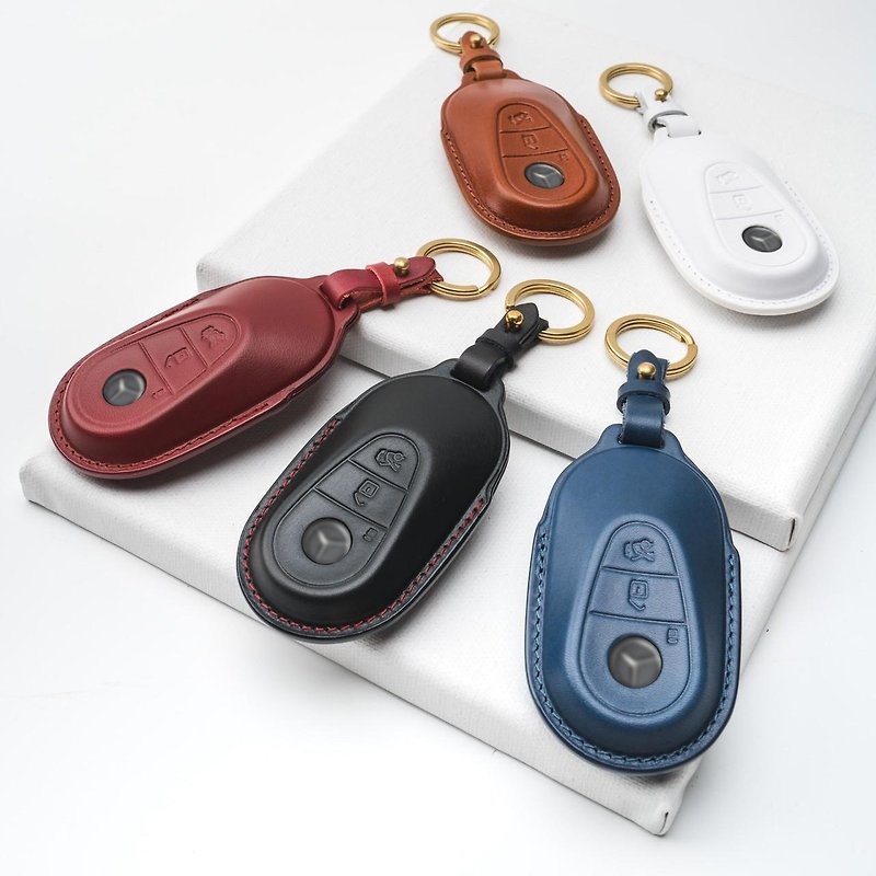 Benz EQC EQE W205 W213 CLA CLA45 CLS Benz key leather key bag - Keychains - Genuine Leather 