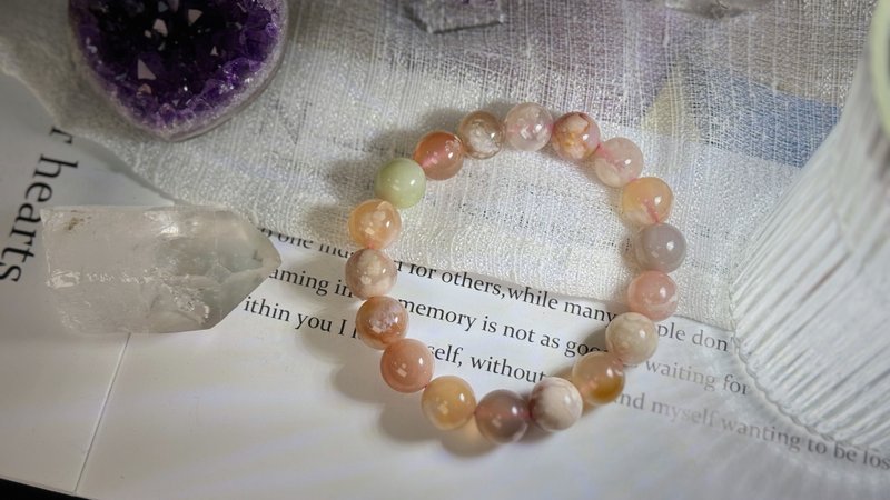 CaiYI&CaiYi Healing Energy Natural Crystal [Natural Sakura Agate Crystal Bracelet] 12mm Discount - สร้อยข้อมือ - คริสตัล 