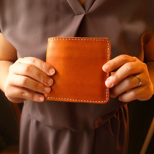 Japlish Leather Goods Made in JAPAN オーソドックス二つ折り財布 / シンプルで低価格 / ネーム可能 / 日本製 / g-53【カスタム可能なギフト】