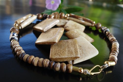 出品史上No.1に古い‼️本物‼️dZi beads(二眼) ネックレス 500x0.jpg