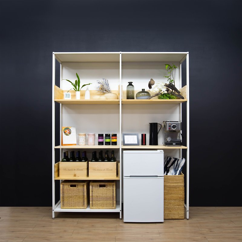 Creesor-Shido 40 Country Style Combination Cabinet Bookcase Storage Cabinet - ชั้นวางหนังสือ - โลหะ ขาว