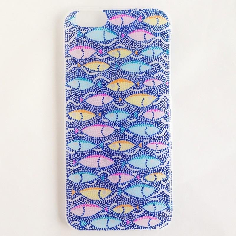 世界に一つの手描きスマホケース(おさかな) - 手機殼/手機套 - 塑膠 藍色