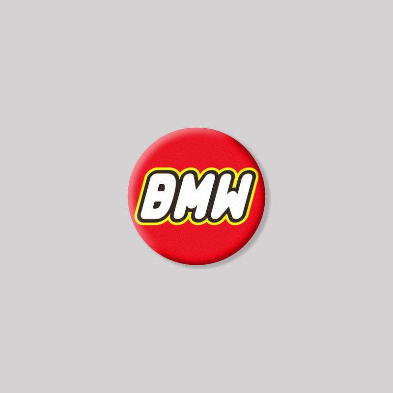 BMW/TOY/round/aluminum plaque SunBrotherSun Brothers - Stickers - Aluminum Alloy Red