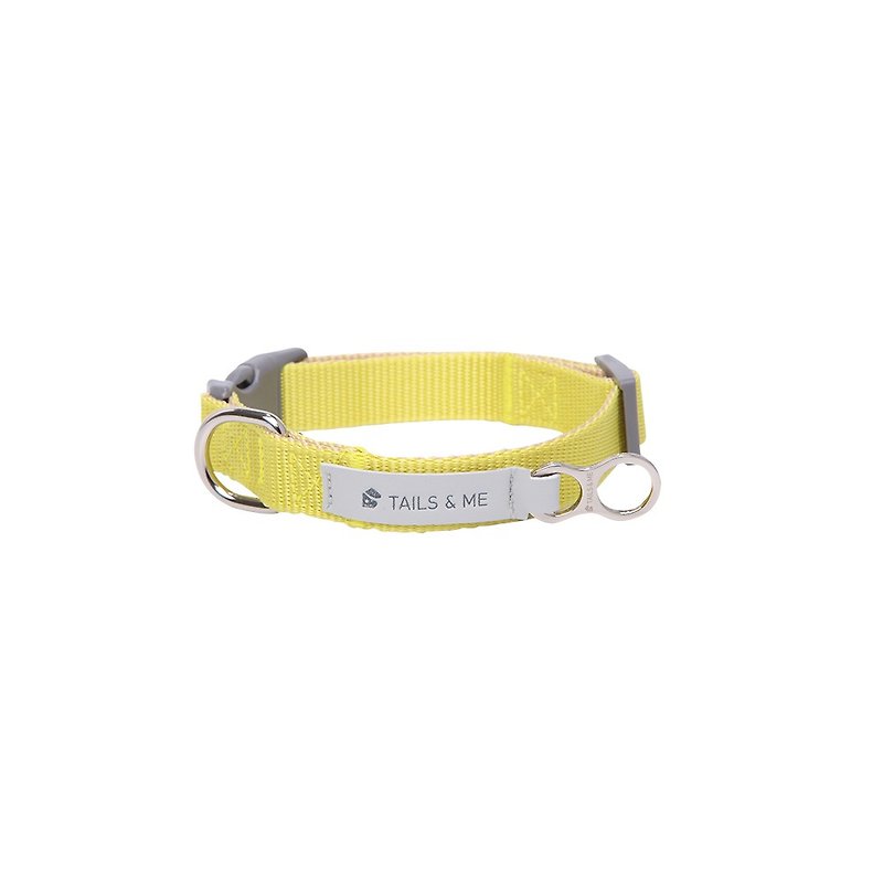 tails & me-Classic Nylon Collar Lemon Light Khaki - Collars & Leashes - Nylon Multicolor