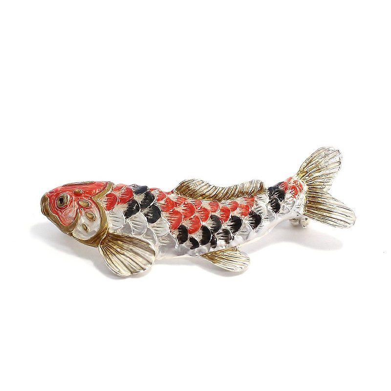 Carp Streamer Carp streamer brooch PB100 - Other - Other Metals Red
