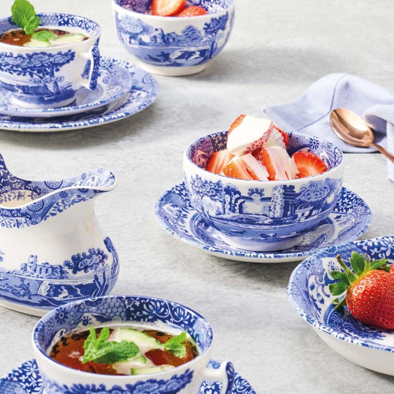 Spode Blue Italian Dip Bowl 4.25 Inch - ถ้วยชาม - เครื่องลายคราม สีน้ำเงิน