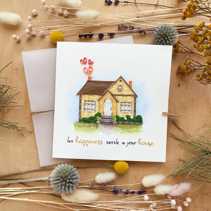 Greeting Card - Let Happiness settle in your House - Shop Quill Cards ...