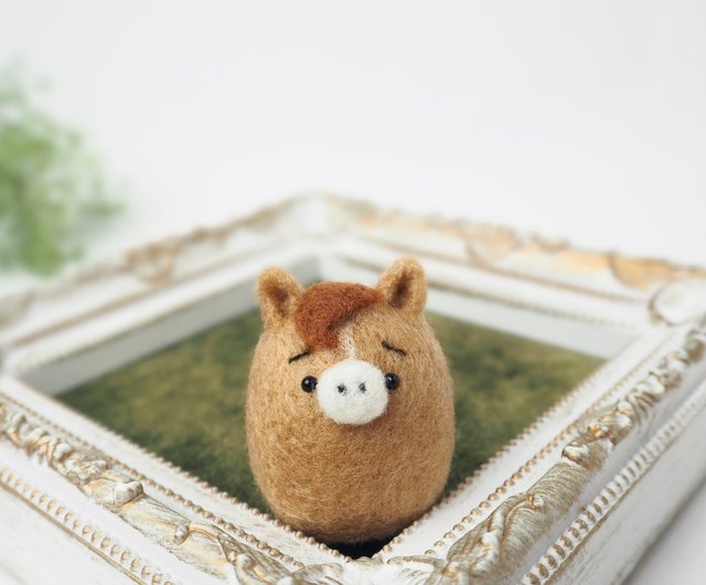 2026年干支(午) まゆ馬親子 羊毛フェルト - ショップ kumakoro 置物