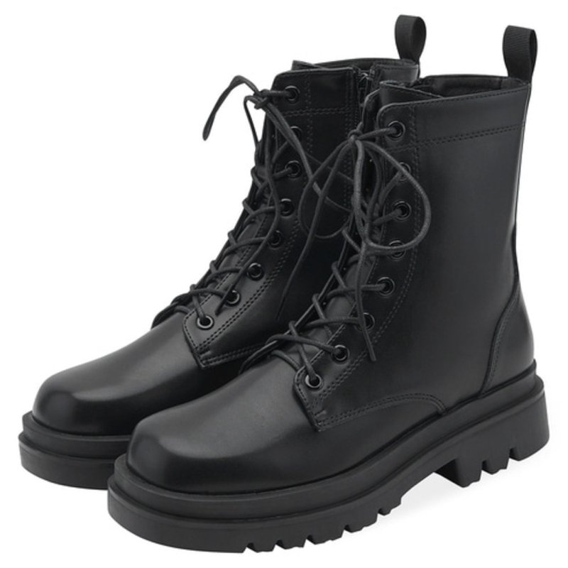 SPUR – Vaneta Double Outsole Work Ankle_QA8042 Black - 女短靴/中筒靴 - 其他材質 