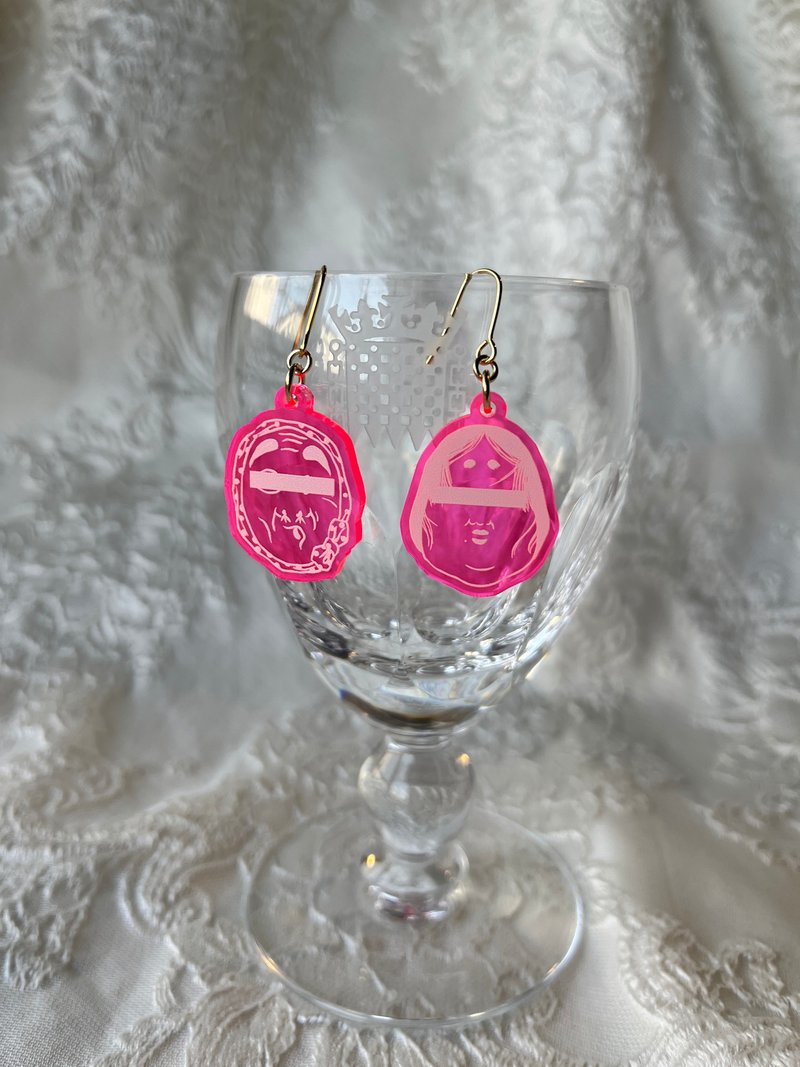 rendez-vous earrings - Earrings & Clip-ons - Acrylic Pink