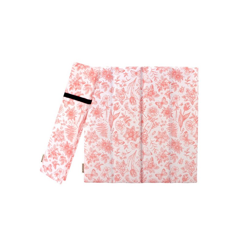 粉色復古印花防潑水折疊式坐墊 沙灘墊 - 野餐墊/露營用品 - 防水材質 