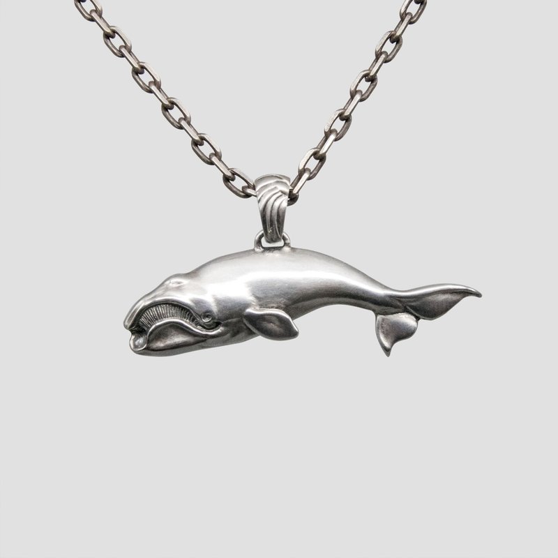 Bowhead Whale Pendant / DN-6 - 項鍊 - 純銀 銀色