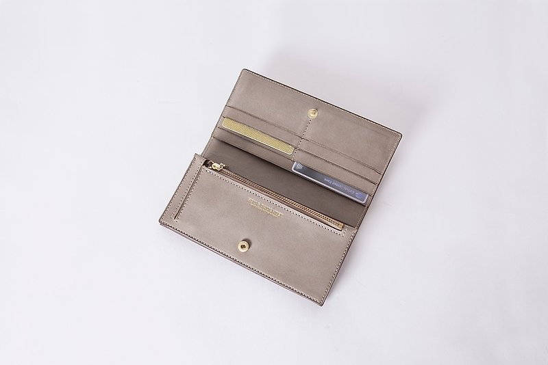 Organ Fold Inner Pocket Long Clip | Customized Leather | Customized Typing | Wallet | Wallet | - Wallets - Genuine Leather 