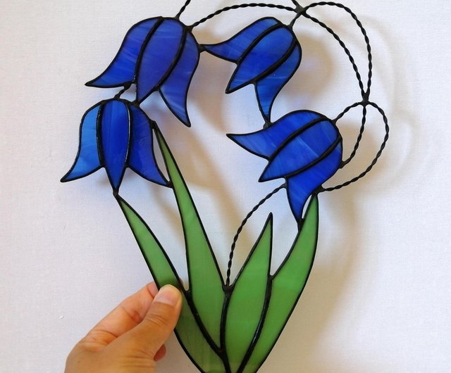 I made some Lily of the Valley panels. : r/StainedGlass