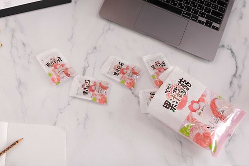 豐喜食品 吃果籽 塔吉特 【吃果籽】荔枝果汁蒟蒻 240g x 3包組