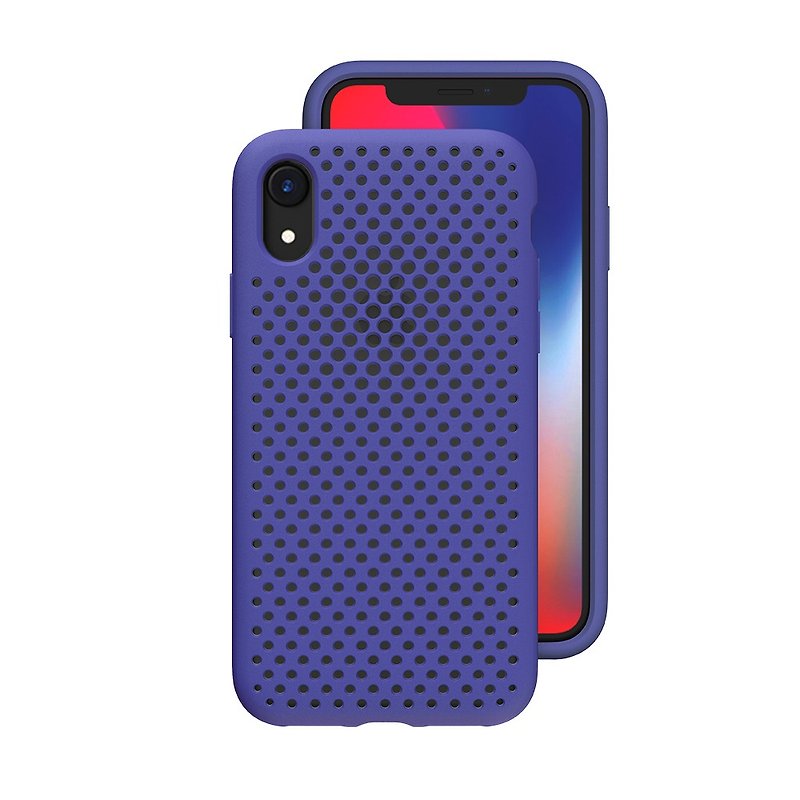 AndMesh-iPhone XR Dot Soft Collision Protective Case-Indigo Blue (4571384959179 - เคส/ซองมือถือ - วัสดุอื่นๆ สีม่วง