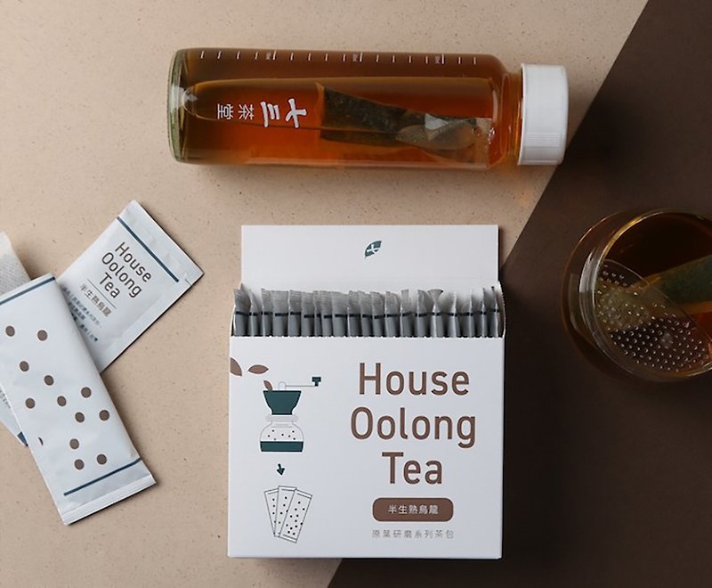 [Grind and Blended Quick-Extracted Tea Bags] Half-cooked Oolong - A good tea that produces fluid and returns sweetness - 20 pieces - Tea - Paper White