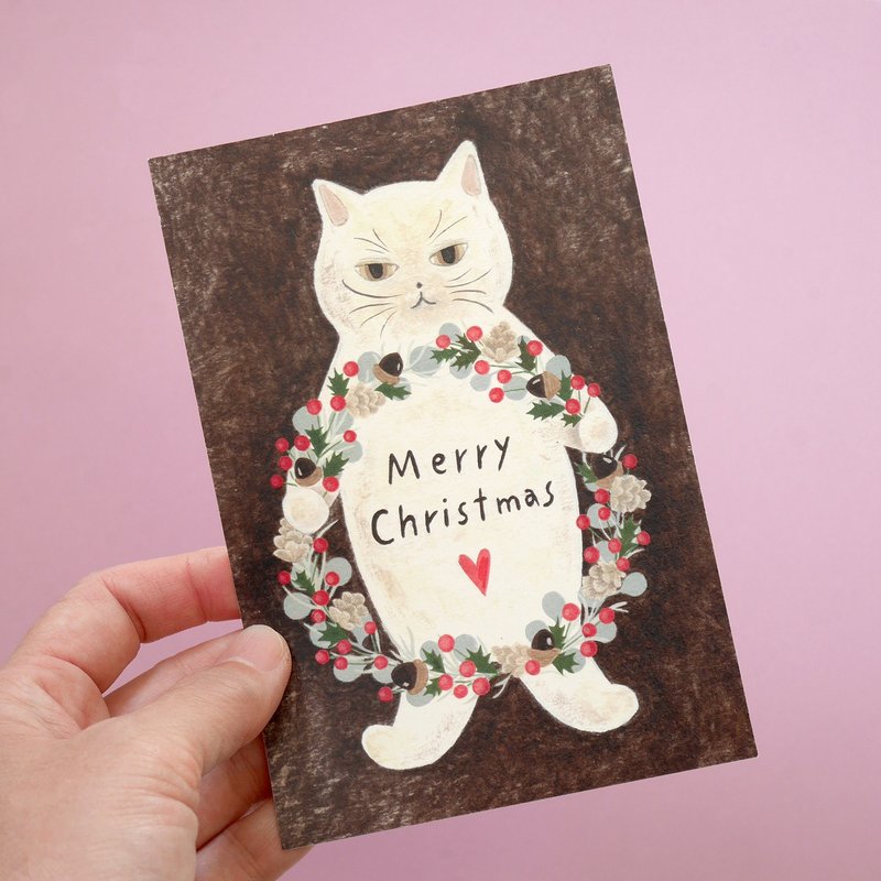 ポストカード　猫のクリスマス - 卡片/明信片 - 紙 