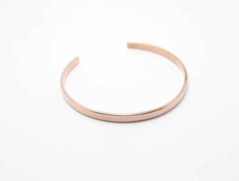 Ni.kou red copper flat bracelet - Bracelets - Other Metals 