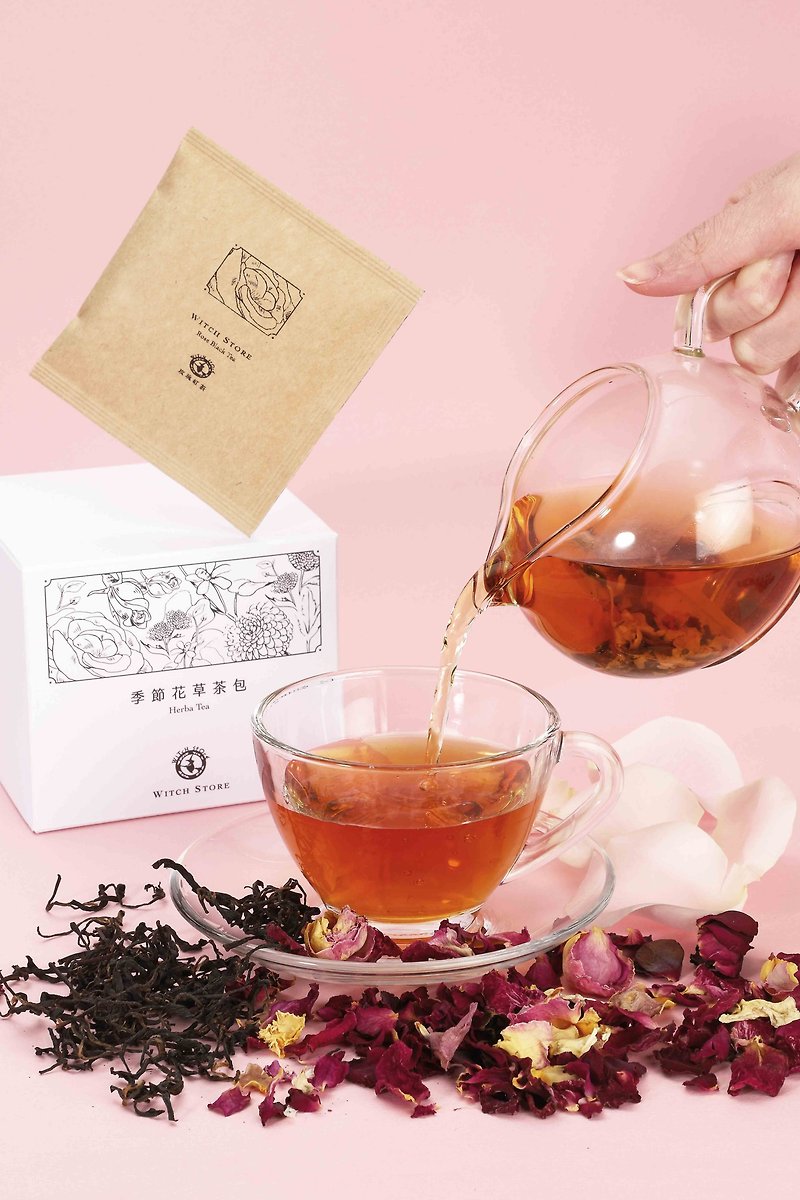 【The Witch's Self-Growing Tea Bag】Rose Black Tea - Tea - Other Materials 