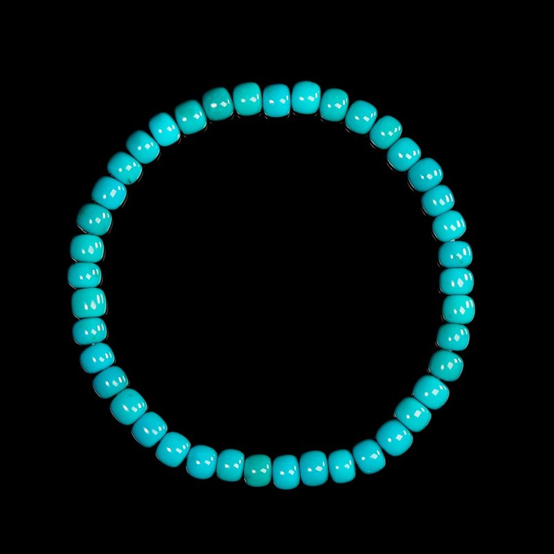 【正佳珠寶】松石 蒐藏級 高玉化湖北松 6.1g 蘋果老型珠 湖北松 - 手鍊/手環 - 半寶石 多色