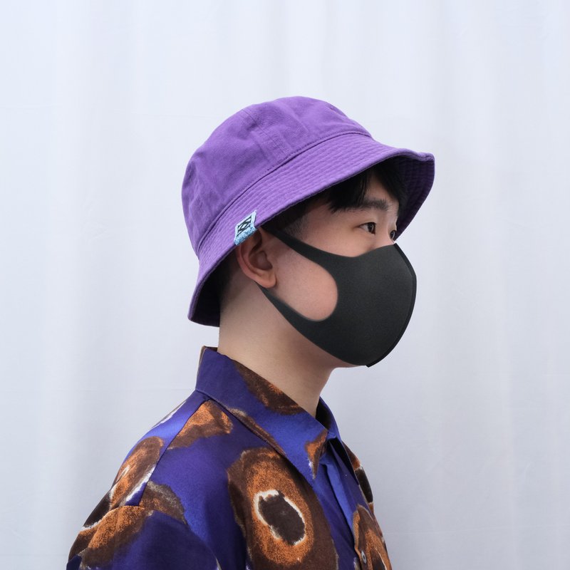 KAIKAI - Fearless - 水洗牛仔鐘型漁夫帽 - 紫色 - 帽子 - 棉．麻 紫色