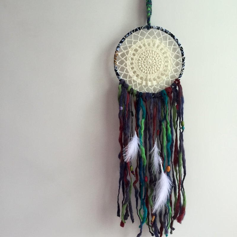 Handmade Dreamcatcher  |  20cm diameter  |  crochet style  |  house warming present - Items for Display - Other Materials Blue