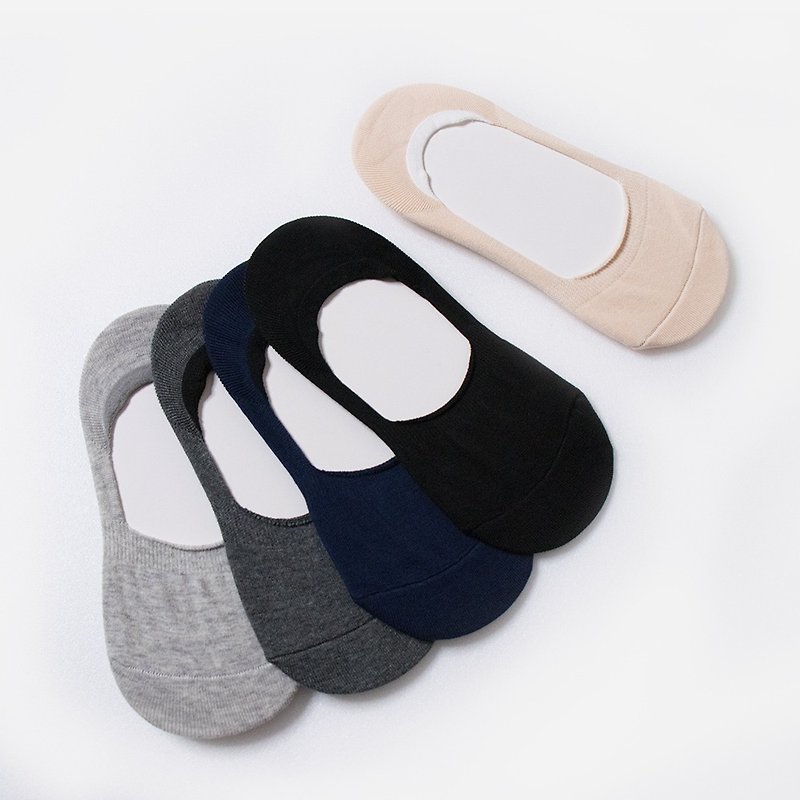 【WARX Antibacterial and Deodorant Socks】Classic Plain Invisible Socks (5 Colors in Total) - Socks - Cotton & Hemp 