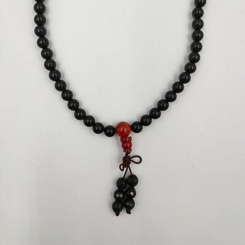 紅瑪瑙項鍊 首飾 飾品 開運小物 - 項鍊 - 其他材質 黑色
