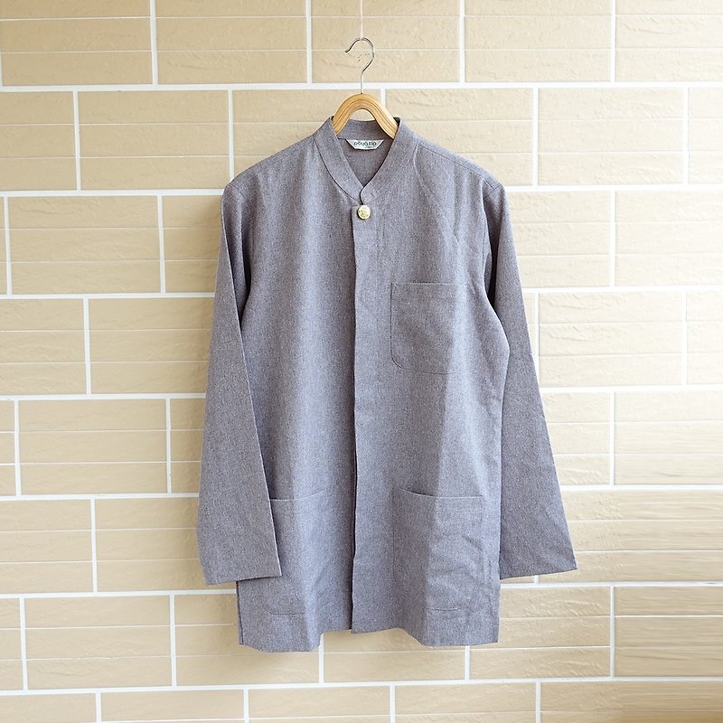 │Slowly │ Zhongshan - Ancient coat │ vintage. Retro. - Women's Casual & Functional Jackets - Other Materials Gray