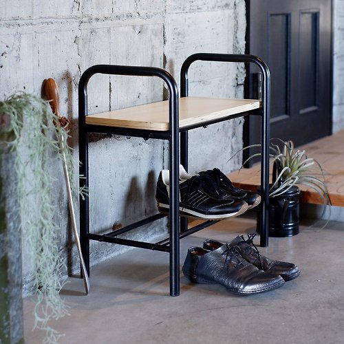 日本COLLEND 日本COLLEND IRON 鋼製玄關雙層收納鞋凳/置物架-DIY