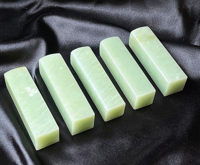 玉玉印鑑】天然岫玉印鑑 結婚ペア印鑑シリーズ - ショップ cookie7668