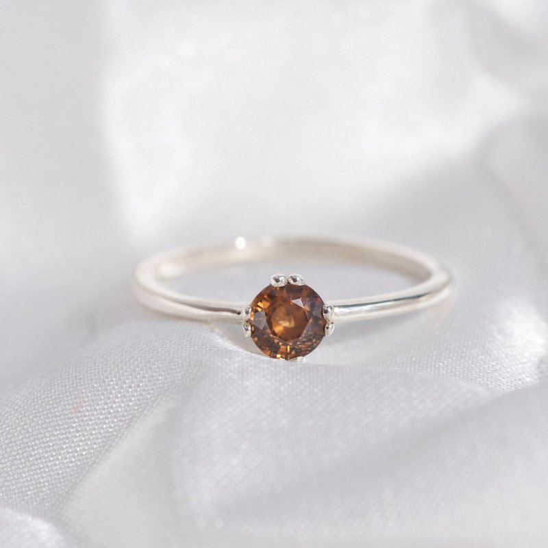 Ava Ring - Zircon - General Rings - Other Metals Brown