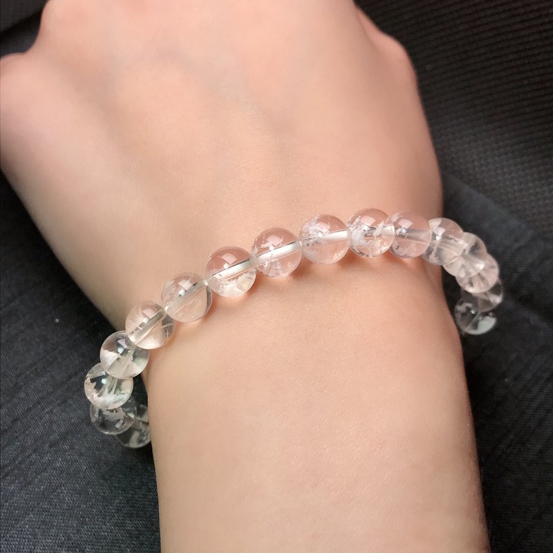 Brazil 5A Top Snowflake White Ghost All-American Natural Bracelet | - Bracelets - Crystal Transparent