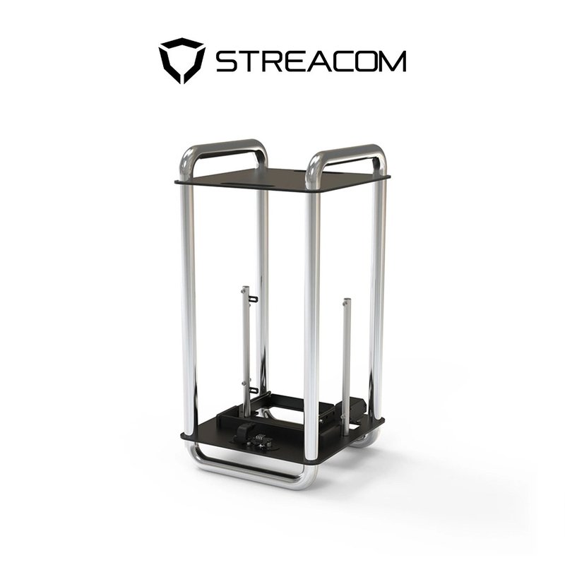 【STREACOM】DA6 立式開放 ITX 機殼 鉻 - 電腦配件 - 不鏽鋼 灰色