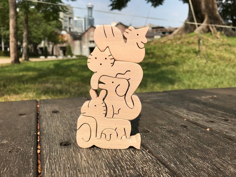 布萊梅樂隊。手工小木作 - 擺飾/家飾品 - 木頭 