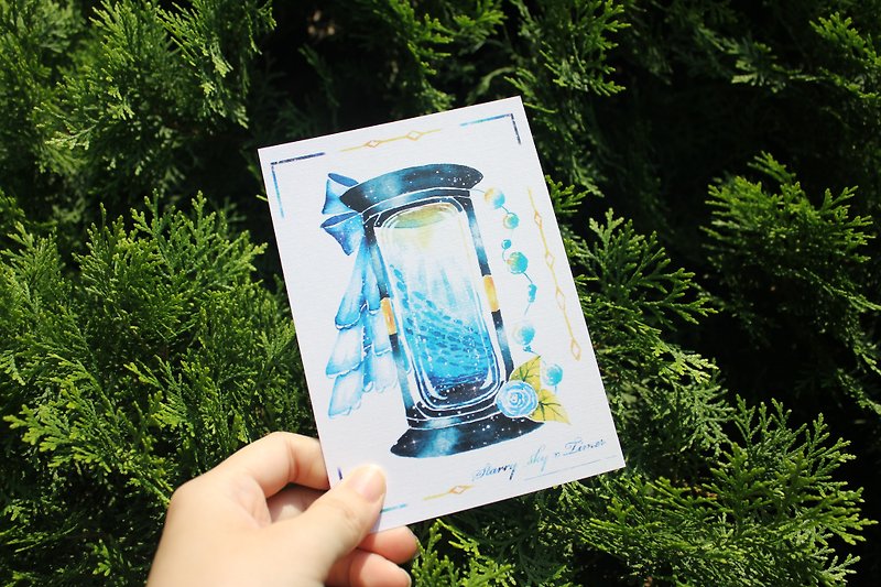 Starry sky's Timer postcard - การ์ด/โปสการ์ด - กระดาษ สีน้ำเงิน