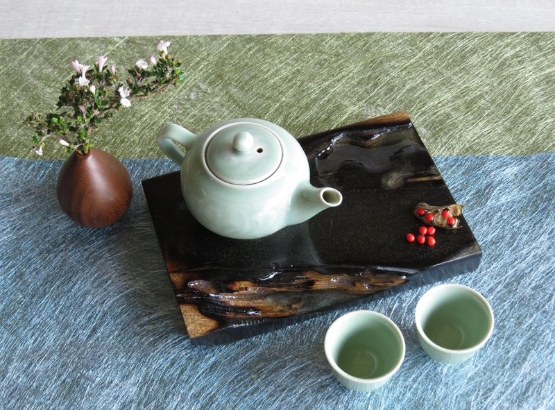 HO MOOD 解構系列—手作 原木茶盤(六) - 杯墊 - 木頭 咖啡色