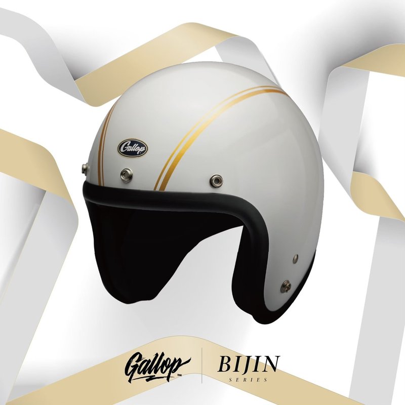 GALLOP BIJIN SERIES HELMET 美人系 3/4半罩安全帽 白色 - 安全帽 - 其他材質 