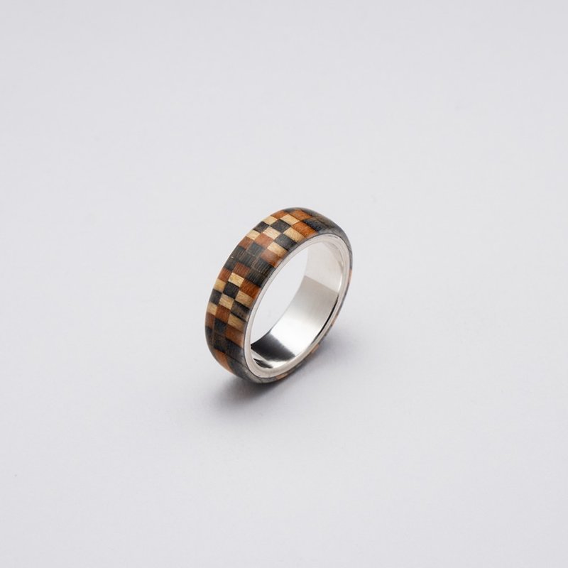 Send wood style ring R0411001 - แหวนทั่วไป - ไม้ สีส้ม