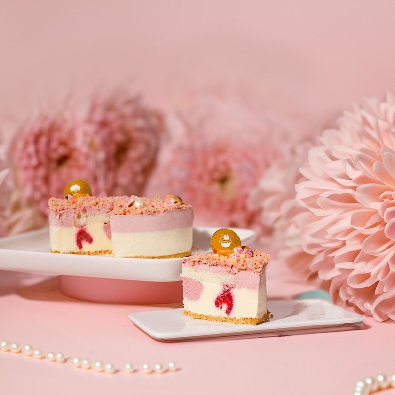 母親節蛋糕|贈母親節插卡|法式頂級莓果生乳酪(六吋)優格酸甜可口 - 蛋糕/甜點 - 新鮮食材 粉紅色